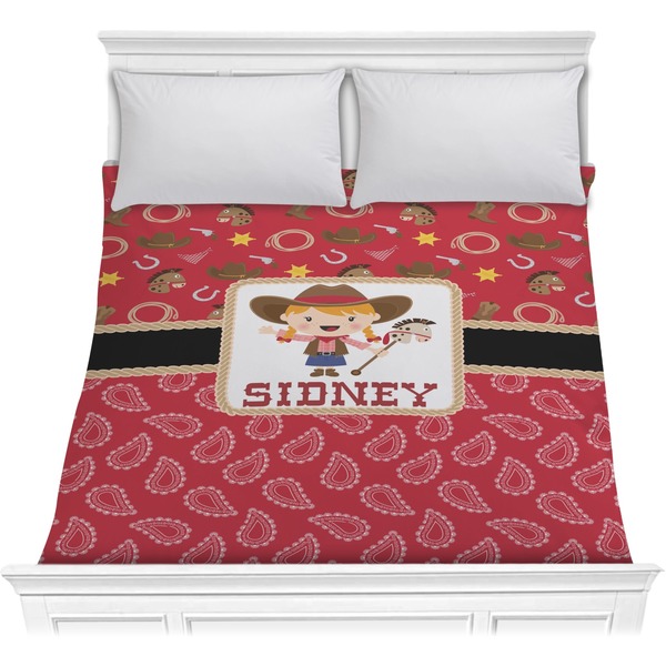Custom Red Western Comforter - Full / Queen (Personalized)