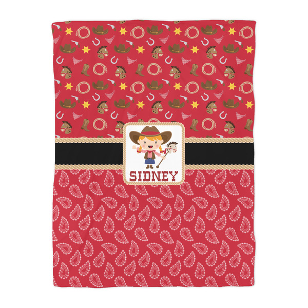 Red Western Comforter - Twin - Front