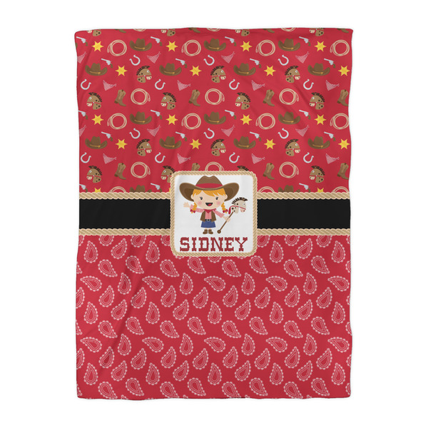 Red Western Comforter - Twin XL - Front