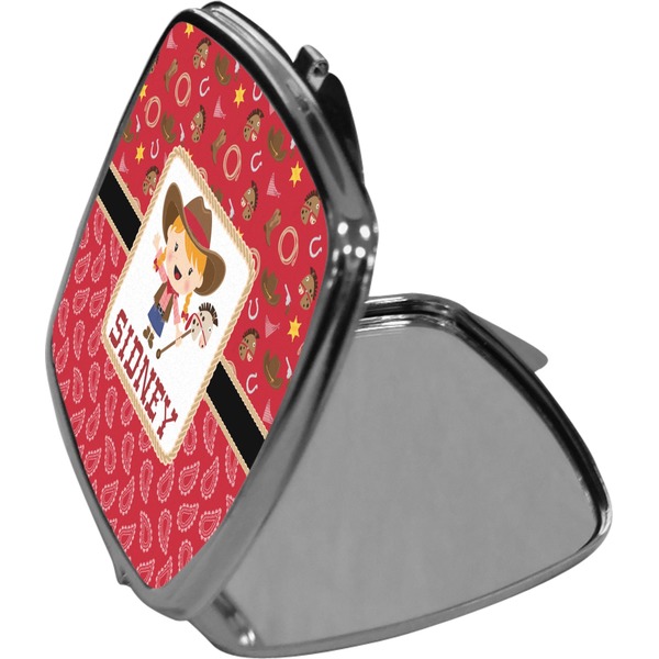 Red Western Compact Mirror (Side View)