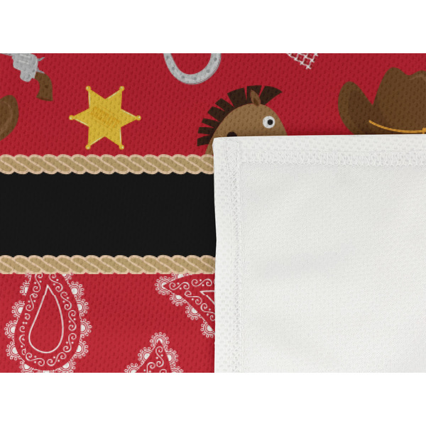 Red Western Cooling Towel- Detail