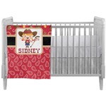 Red Western Crib Comforter / Quilt (Personalized)