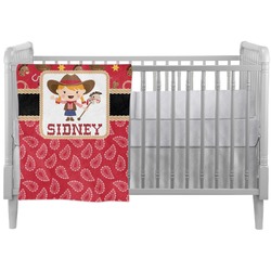 Red Western Crib Comforter / Quilt (Personalized)