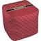 Red Western Cube Poof Ottoman (Bottom)