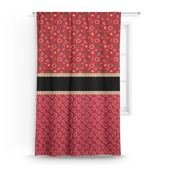 Custom Red Western Curtain - 50"x84" Panel