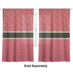 Red Western Curtain Panel - Custom Size