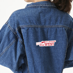 Red Western Twill Iron On Patch - Custom Shape - X-Large