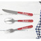 Red Western Cutlery Set - w/ PLATE