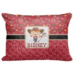 Red Western Decorative Baby Pillowcase - 16"x12" (Personalized)