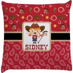 Red Western Decorative Pillow Case (Personalized)