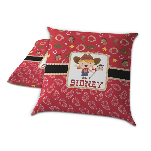 Red Western Decorative Pillow Case - TWO