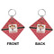 Red Western Diamond Keychain (Front + Back)