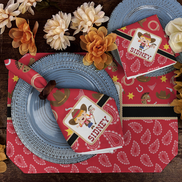 Red Western Dining Set