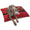 Red Western Dog Bed - Large w/ Name or Text