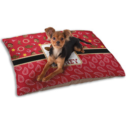 Red Western Dog Bed - Small w/ Name or Text