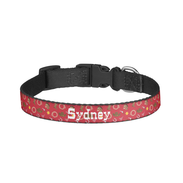 Custom Red Western Dog Collar - Small (Personalized)