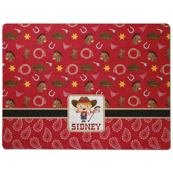 Red Western Dog Food Mat - Medium without bowls