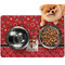 Red Western Dog Food Mat - Small LIFESTYLE