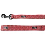 Red Western Dog Leash - 6 ft (Personalized)
