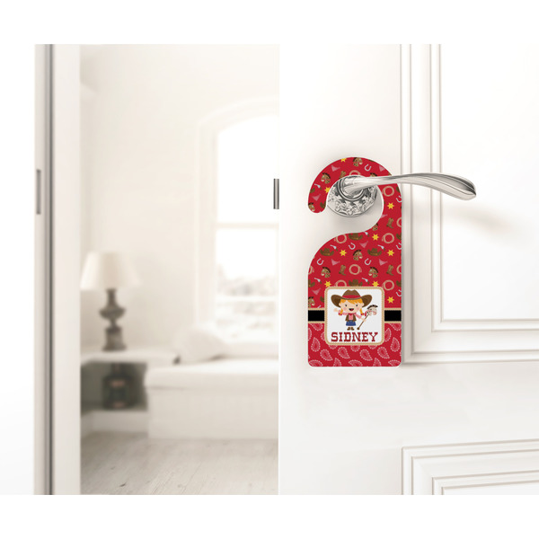Red Western Door Hanger - LIFESTYLE
