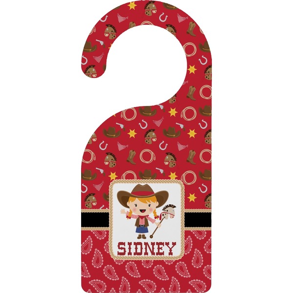 Custom Red Western Door Hanger (Personalized)