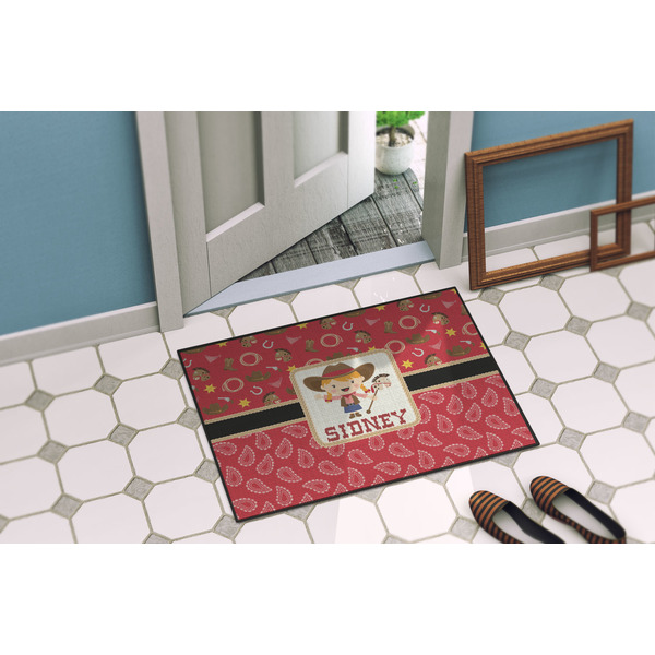 Red Western Door Mat Lifestyle