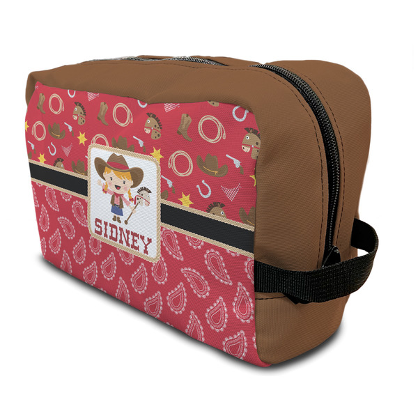 Custom Red Western Toiletry Bag / Dopp Kit (Personalized)