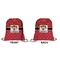 Red Western Drawstring Backpack Front & Back Small