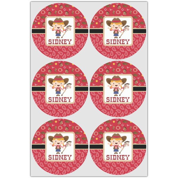 Red Western Drink Topper - Large - Set of 6