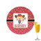 Red Western Printed Drink Topper - 2.15" (Personalized)