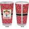 Red Western Pint Glass - Full Color - Front & Back Views