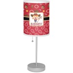 Red Western 7" Drum Lamp with Shade (Personalized)
