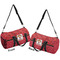 Red Western Duffle bag large front and back sides