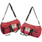 Red Western Duffle bag small front and back sides