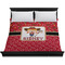 Red Western Duvet Cover - King - On Bed - No Prop