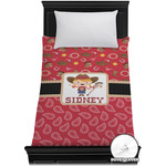 Red Western Duvet Cover - Twin XL (Personalized)