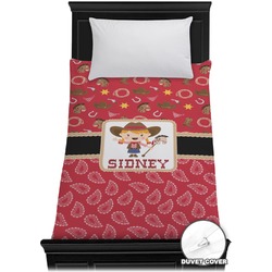 Red Western Duvet Cover - Twin (Personalized)