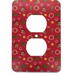 Red Western Electric Outlet Plate