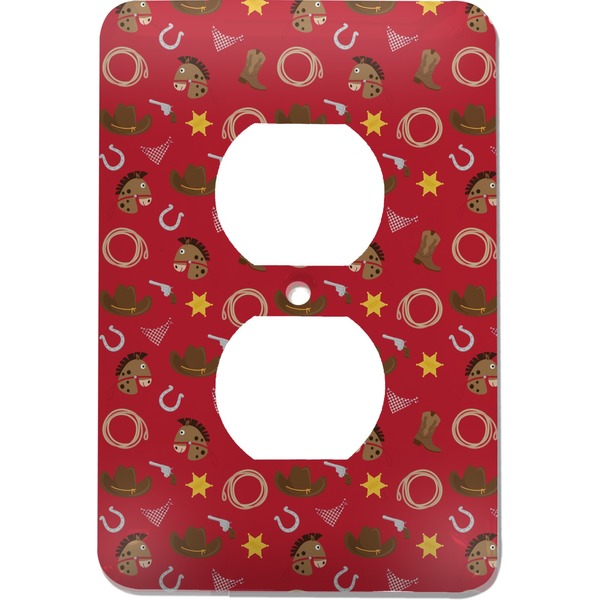 Custom Red Western Electric Outlet Plate