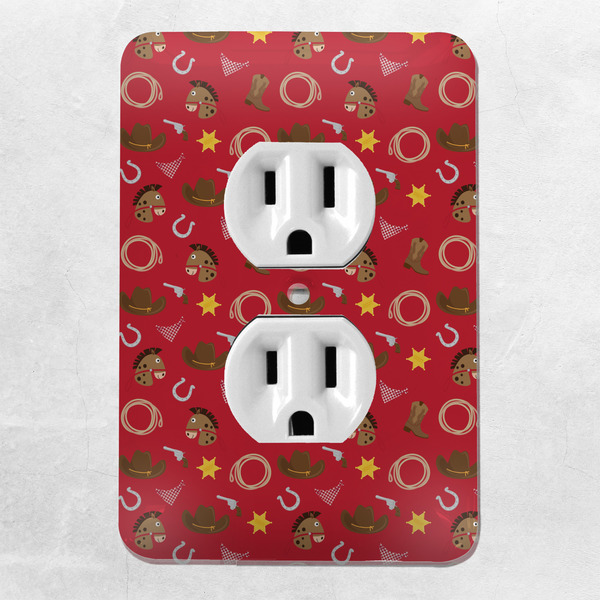 Red Western Electric Outlet Plate - LIFESTYLE