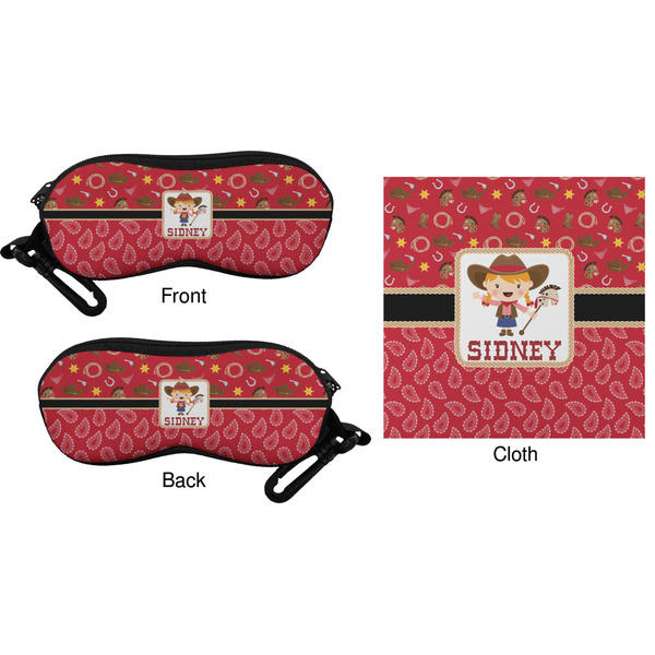Red Western Eyeglass Case & Cloth (Approval)
