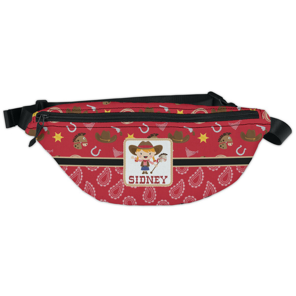 Custom Red Western Fanny Pack - Classic Style (Personalized)