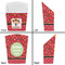 Red Western French Fry Favor Box - Front & Back View