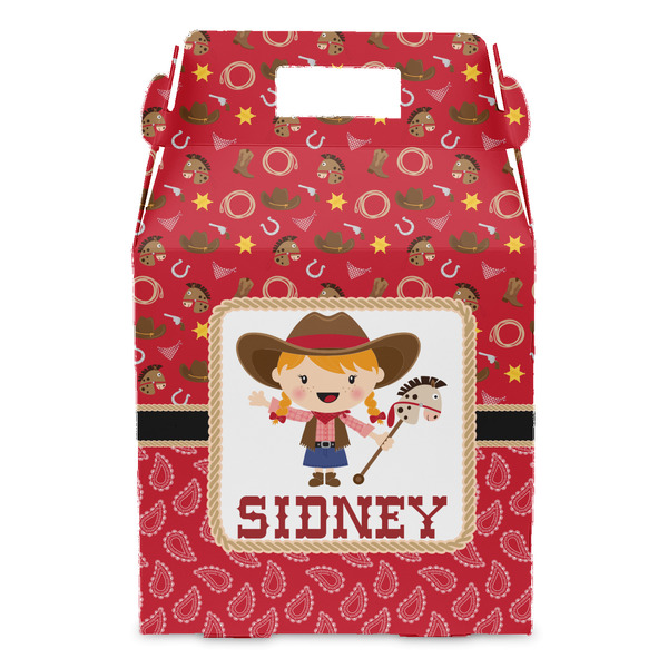 Red Western Gable Favor Box - Front