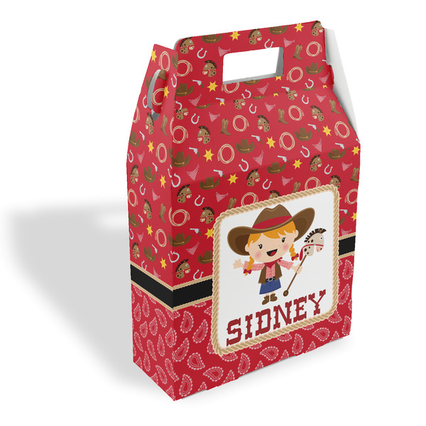 Custom Red Western Gable Favor Box (Personalized)