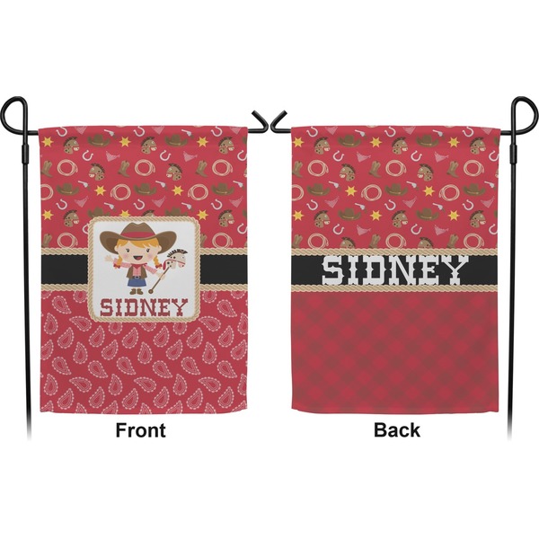 Red Western Garden Flag - Double Sided Front and Back