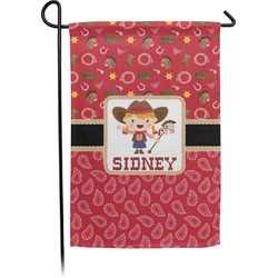 Red Western Small Garden Flag - Double Sided w/ Name or Text