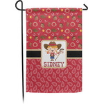 Red Western Small Garden Flag - Single Sided w/ Name or Text