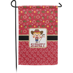 Red Western Garden Flag (Personalized)
