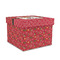 Red Western Gift Boxes with Lid - Canvas Wrapped - Medium - Front/Main